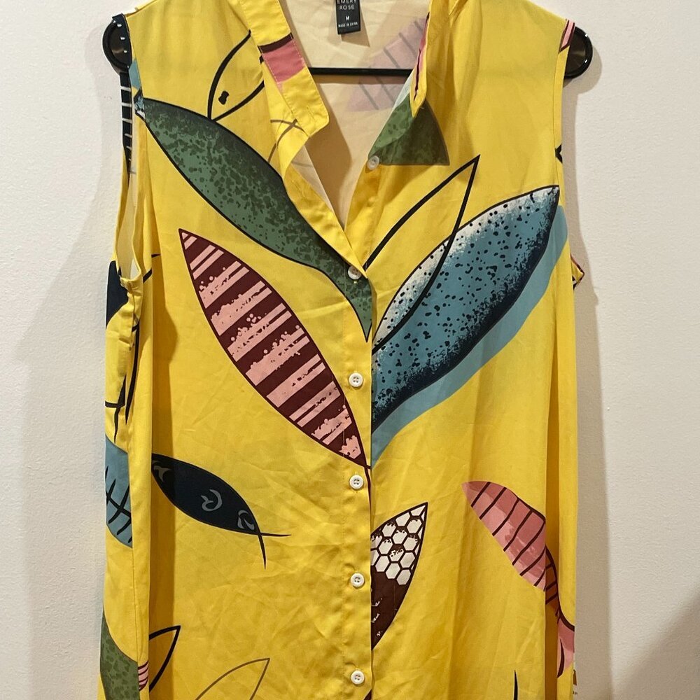 Emory Rose Long Maxi Dress Fish Yellow Size Medium